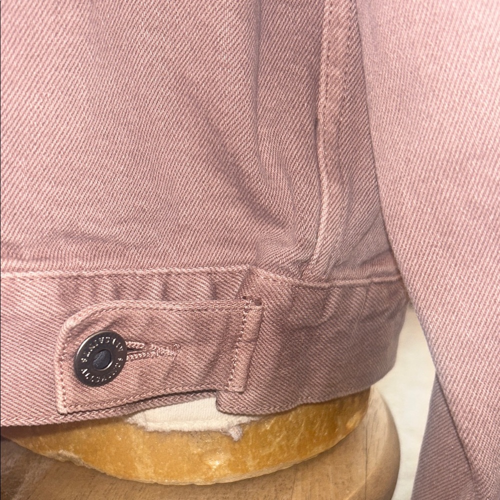 ALL SAINTS Prado Smokey Pink Denim JACKET Size XL - Picture 12 of 16